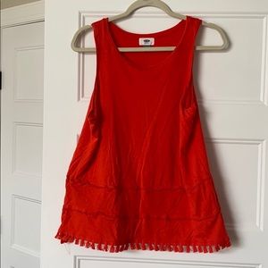 Orange Old Navy Fringe Tank